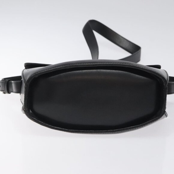 CELINE Shoulder Bag Leather Black Gold Auth - Picture 6 of 16